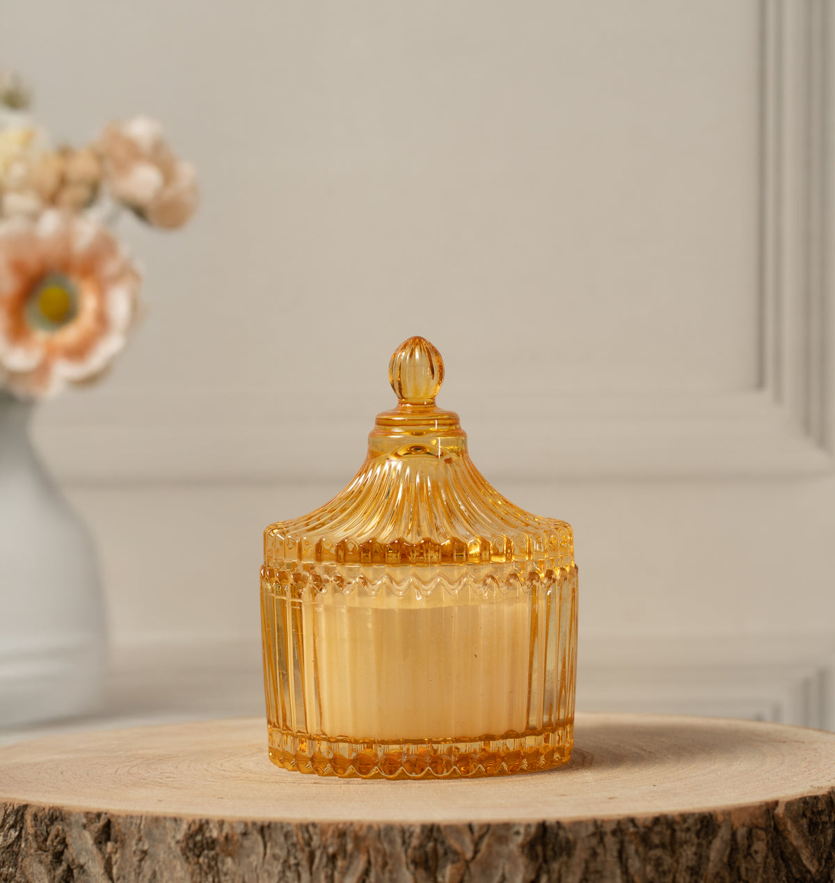 Heirloom Honey Pot Candle Glow - Amber Frost