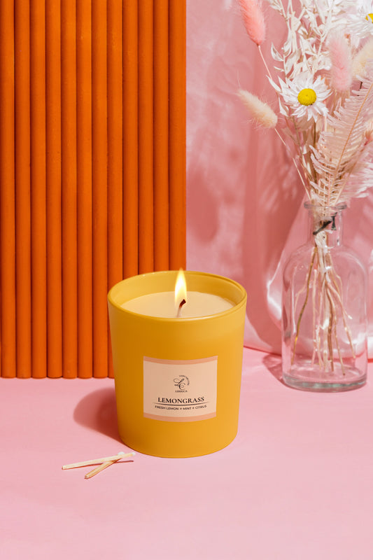 Zenith Matte Jar Candle w/ Metal Lid - Lemongrass