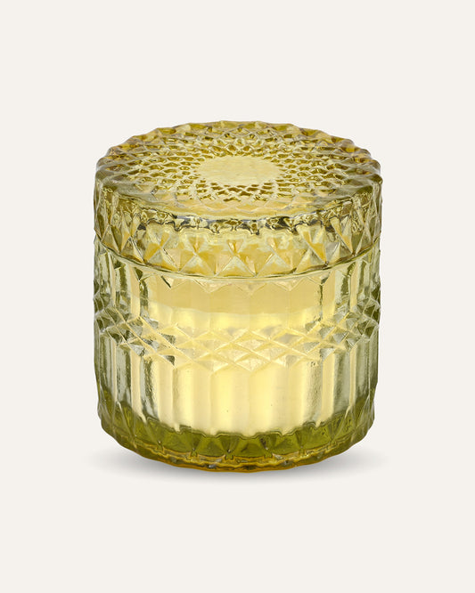 Faceted Crystal Jar Candle Elegance - Lemongrass