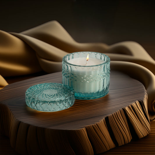 Faceted Crystal Jar Candle Elegance - Luxe Oud