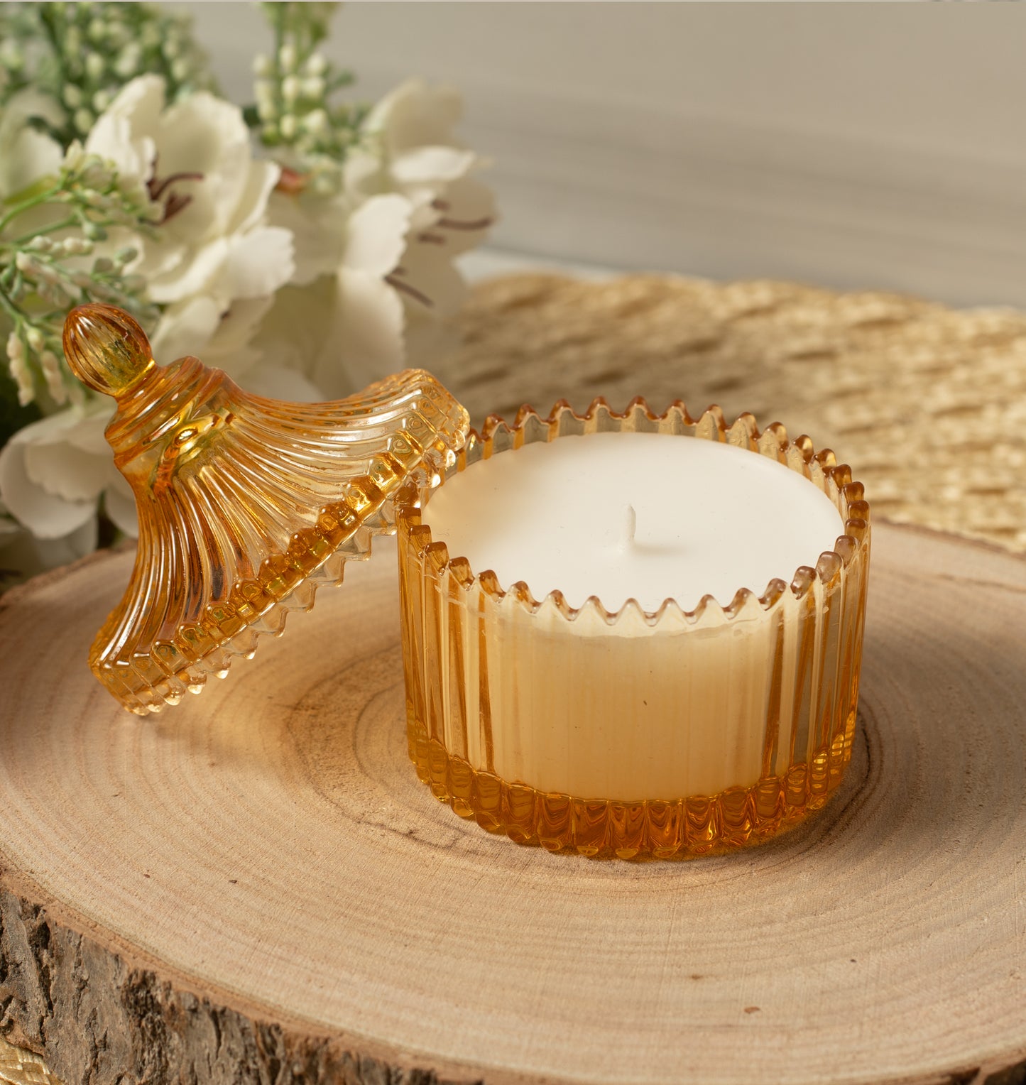 Heirloom Honey Pot Candle Glow - Amber Frost