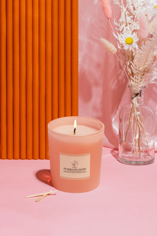 Zenith Matte Jar Candle w/ Metal Lid - Sparkling Rose