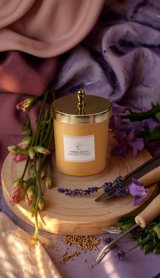 Zenith Matte Jar Candle w/ Metal Lid - Amber Frost