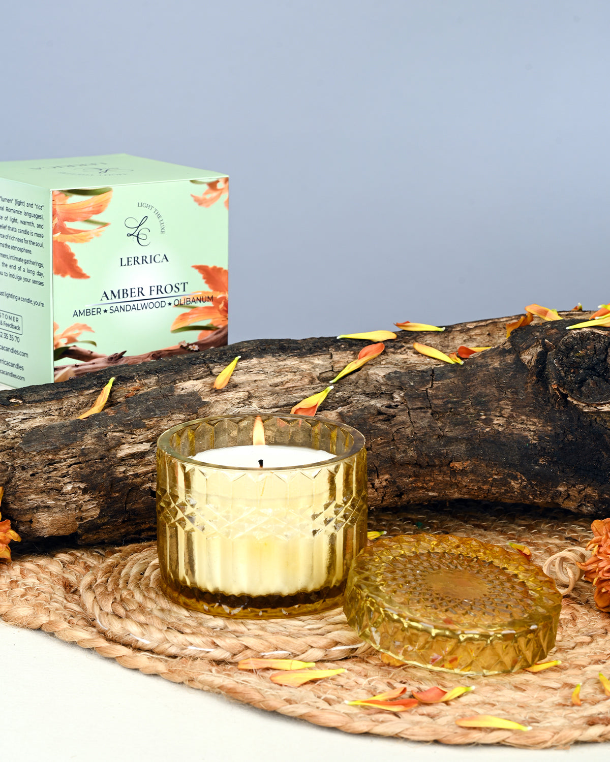 Crystal glow candle - Amber frost