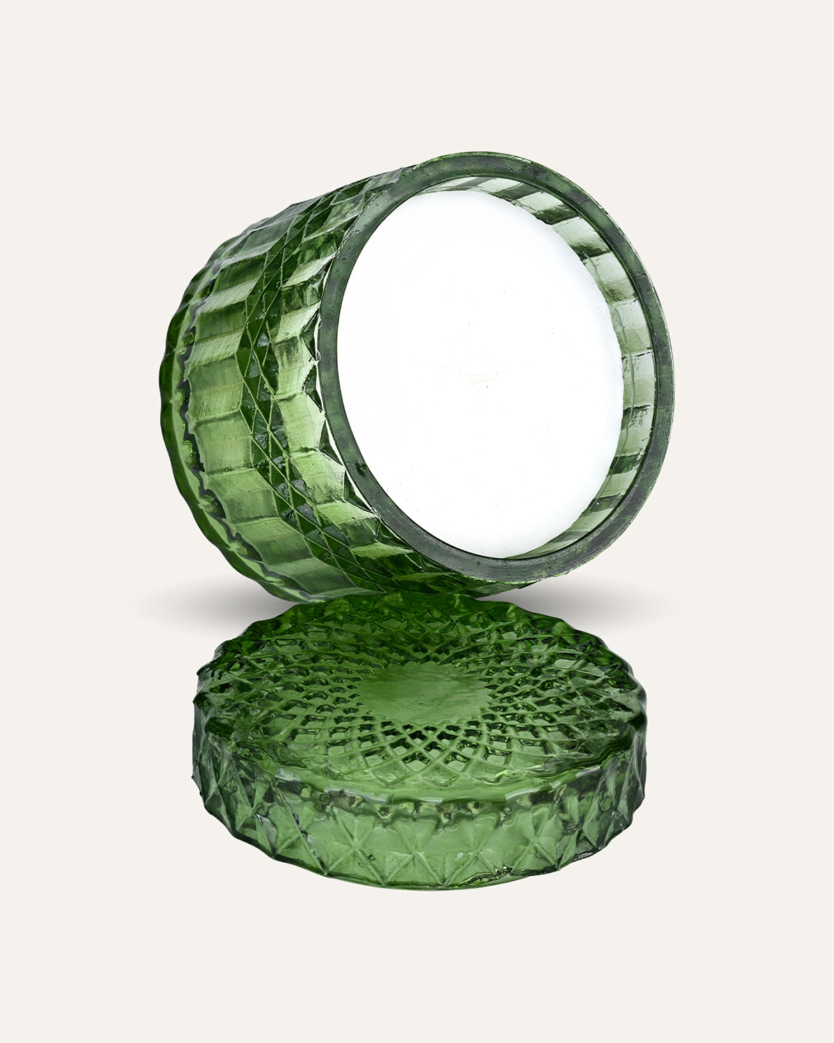 Faceted Crystal Jar Candle Elegance - Ocean Breeze