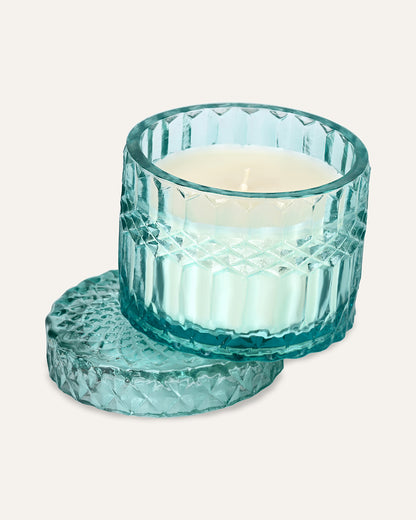 Faceted Crystal Jar Candle Elegance - Luxe Oud