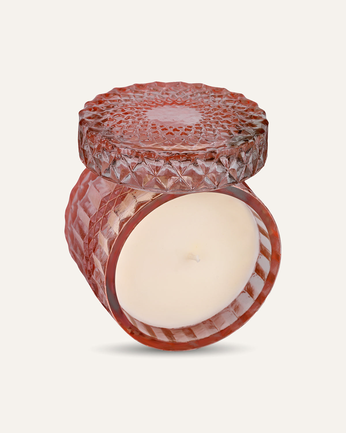 Faceted Crystal Jar Candle Elegance - Sparkling Rose