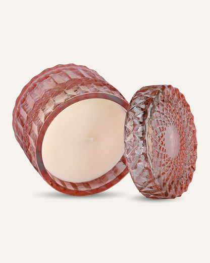 Faceted Crystal Jar Candle Elegance - Sparkling Rose