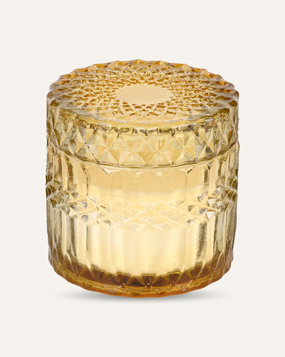 Faceted Crystal Jar Candle Elegance - Amber Frost