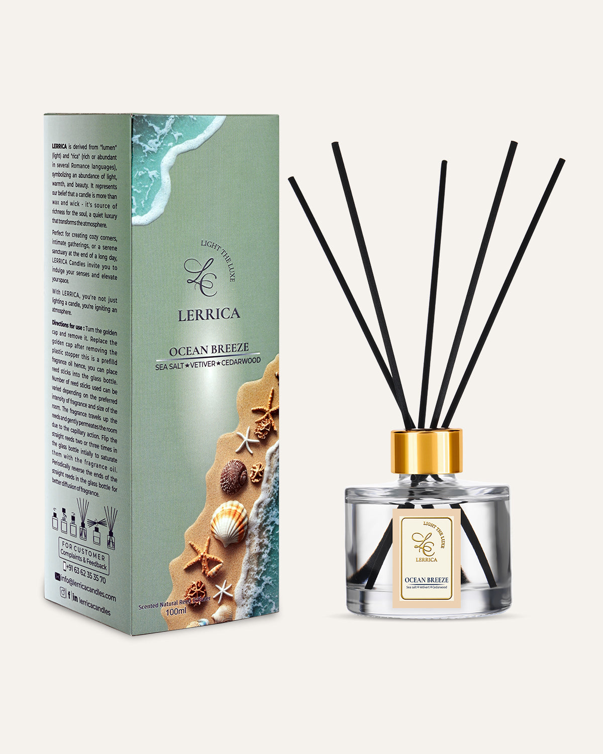 Elegant Reed Diffuser Collection - Ocean Breeze