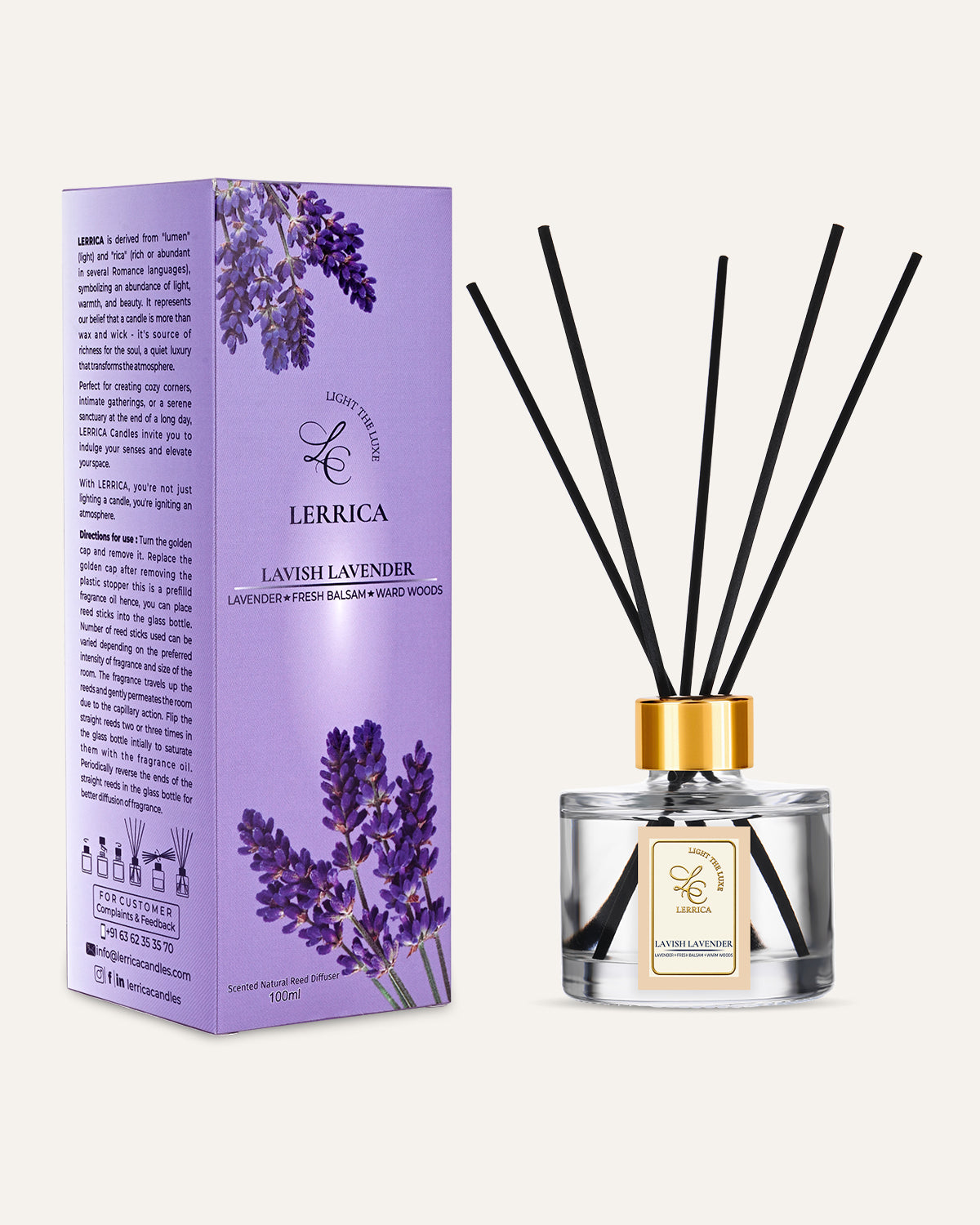 Elegant Reed Diffuser Collection - Lavish Lavender