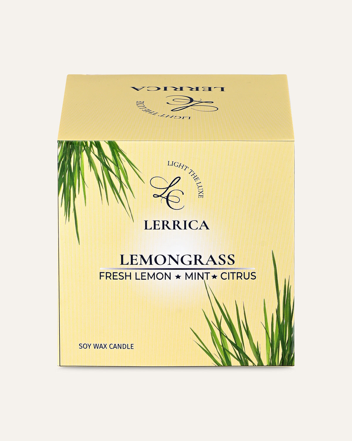 Faceted Crystal Jar Candle Elegance - Lemongrass