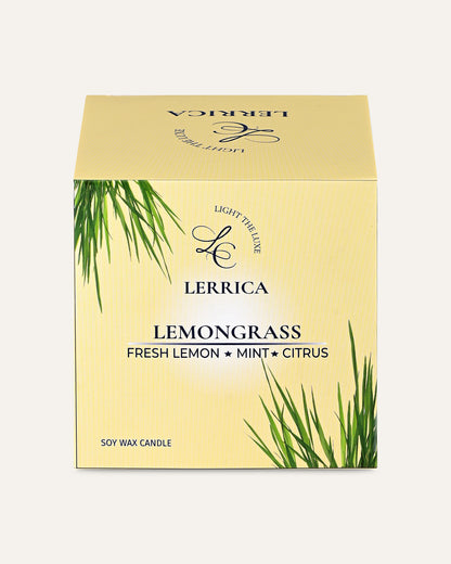 Faceted Crystal Jar Candle Elegance - Lemongrass