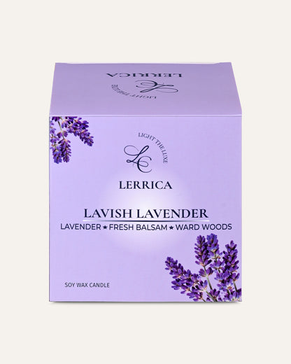 Faceted Crystal Jar Candle Elegance - Lavish Lavender