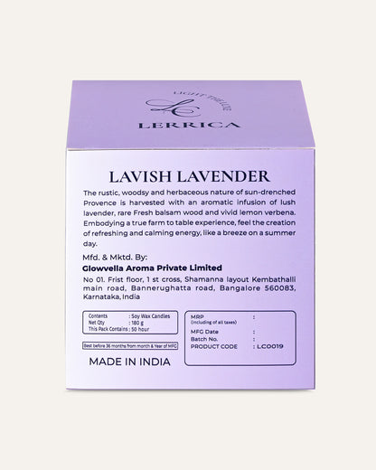 Faceted Crystal Jar Candle Elegance - Lavish Lavender