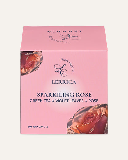 Faceted Crystal Jar Candle Elegance - Sparkling Rose