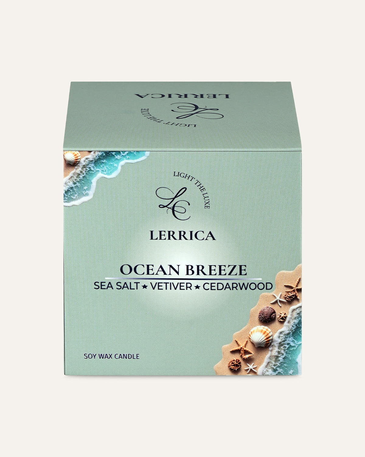 Faceted Crystal Jar Candle Elegance - Ocean Breeze