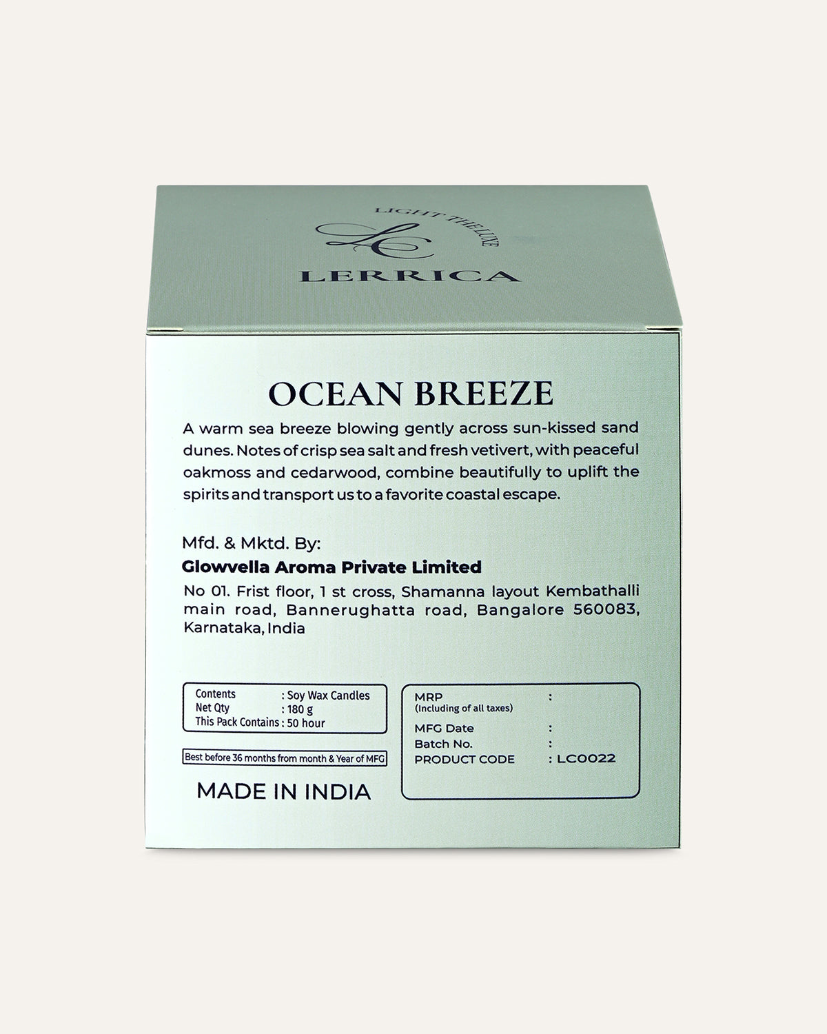 Faceted Crystal Jar Candle Elegance - Ocean Breeze