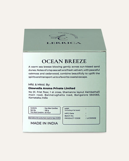Faceted Crystal Jar Candle Elegance - Ocean Breeze