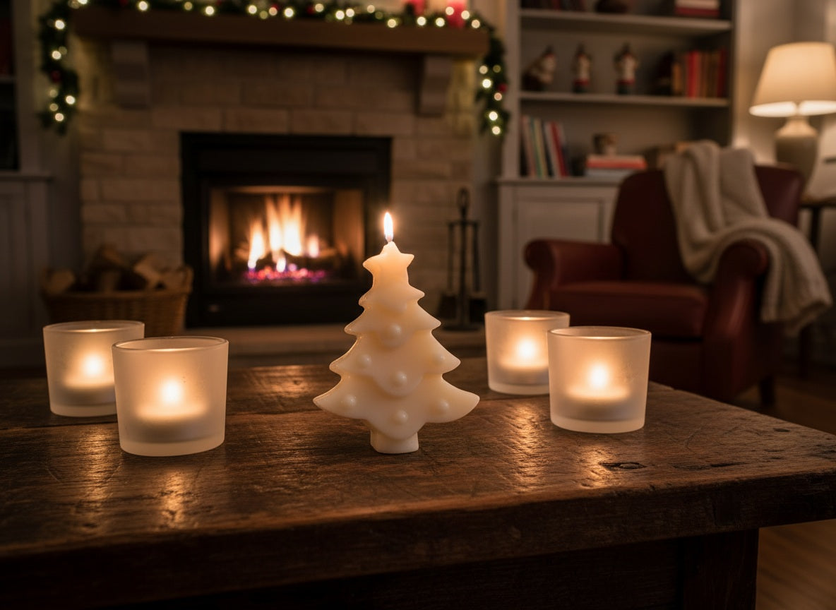 Lerrica Xmas Candle Bubble Tree Velvet Cinnamon