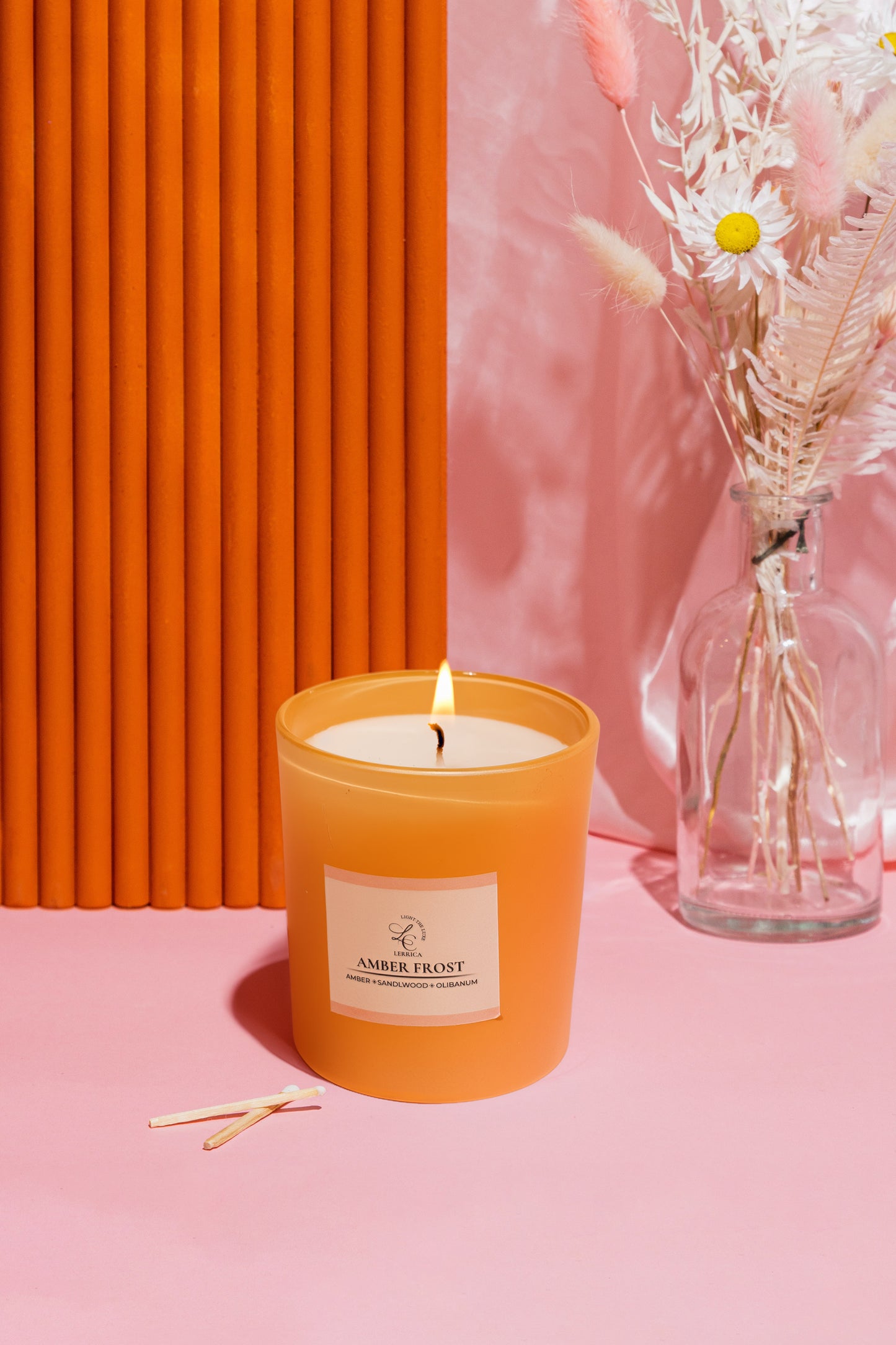 Zenith Matte Jar Candle w/ Metal Lid - Amber Frost